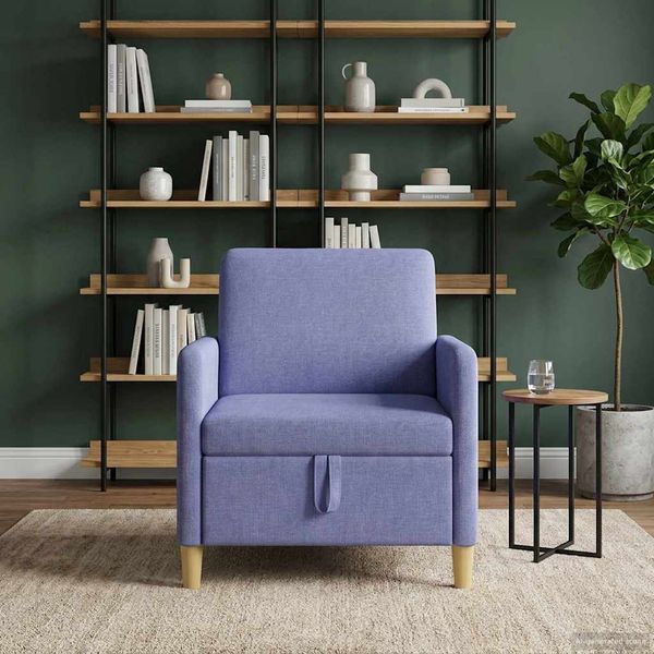 vidaXL Sofa s úložným priestorom Modrá džínovina 72 x 78 x 87 cm