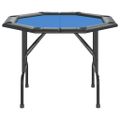 vidaXL Skladací pokrový stôl pre 8 hráčov modrý 108x108x75 cm
