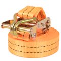vidaXL Upínacie popruhy s račňou 4 ks, 1 tona, 6mx38mm, oranžové