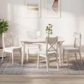 vidaXL Vankúše na sedenie 4 pcs Biela 40 x 40 x 3 cm látka