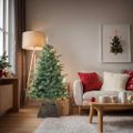 vidaXL Okrúžok na vianočný stromček Štvorcový Čierna 50 x 50 x 25 cm