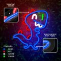 Neon PLEXI LED JURASSIC BABY DINO modrý FLNJ01 Forever Light