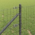 vidaXL Zemný kolík plotového stĺpika 26 ks Sivá