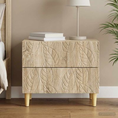vidaXL Nočný stolík Dub sonoma 62 x 34,5 x 48 cm Kompozitné drevo