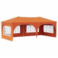 vidaXL Prístrešok na párty 575 x 288 x 245 cm Oranžová Oxfordská látka