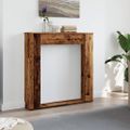vidaXL Obloženie krbu staré drevo 100x20x100 cm kompozitné drevo