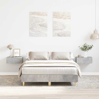 vidaXL Posteľný rám bez matraca betónový sivý 140x190 cm
