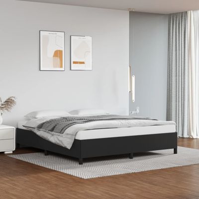 vidaXL Posteľný rám čierny 160x200 cm umelá koža