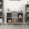vidaXL Umývadlová skrinka sivý dub sonoma 80x33x60 cm kompozitné drevo