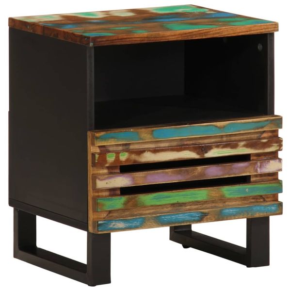vidaXL Nočný stolík 40x34x46 cm masívne recyklované drevo