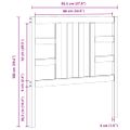 vidaXL Čelo postele medovohnedé 96x4x100 cm masívna borovica