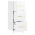 vidaXL Komoda lesklá biela 34,5x34x90 cm spracované drevo