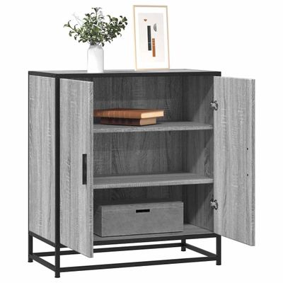 vidaXL Komoda sivá sonoma 68x35x76 cm kompozitné drevo a kov