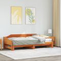 vidaXL Vysúvacia denná posteľ voskovohnedá 90x200 cm masívna borovica