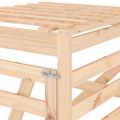 vidaXL Predĺženie ma úložný box pre odpadkový kôš masívna borovica