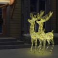 vidaXL XXL Akrylové vianočné soby 250 LED 2 ks 180 cm teplé biele