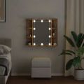 VidaXL zrkadlová skrinka s LED Artisan Dub 70x16,5x60 cm