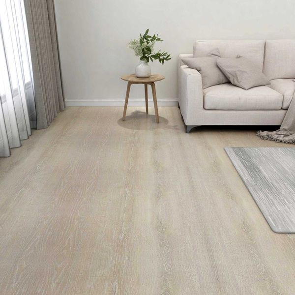 vidaXL Podlahové dosky 55 pcs Béžová 5,11 m² PVC