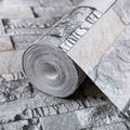 vidaXL 3D kamenná tapeta Sivá 10 x 0,53 m Netkanej tkaniny