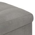 vidaXL Ottoman s Úložným Priestorom Svetlosivá 40 x 40 x 45 cm Zamat