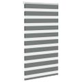 vidaXL Zebra roleta tmavošedá 90x100 cm šírka látky 85,9 cm polyester