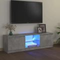 vidaXL TV skrinka s LED svetlami betónová sivá 120x30x36 cm