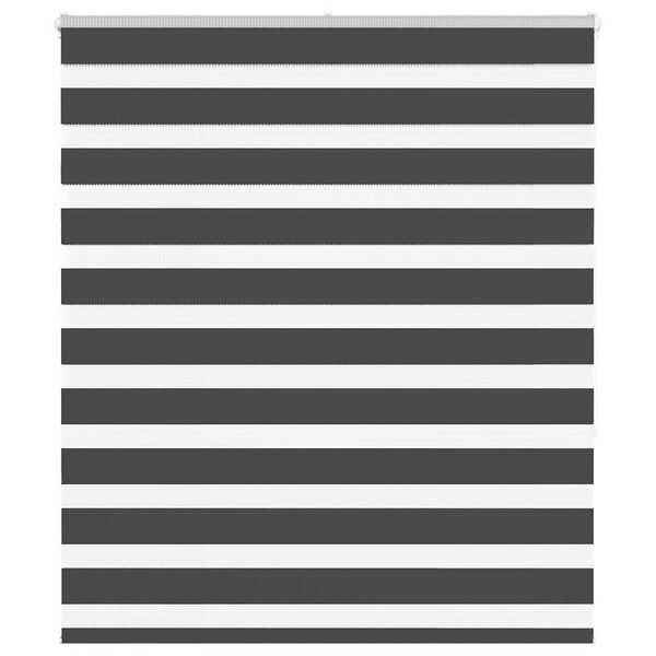 vidaXL Zebra roleta čierna 135x150 cm šírka látky 130,9cm polyester