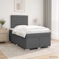 vidaXL Posteľ boxspring s matracom Tmavosivá 120 x 190 cm Látka