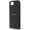 Guess HC MagSafe PU 4G Circle with Classic Logo case for iPhone 16e Black