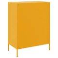 vidaXL Komoda horčicovožltá 68x39x89 cm oceľ