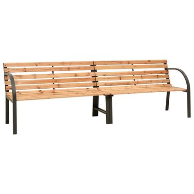 vidaXL Dvojitá záhradná lavička 241 cm čínska jedľa