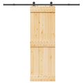 vidaXL Posuvné dvere NARVIK Prírodná a čierna 70 x 210 cm (213,5 cm)