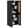 vidaXL Highboard 2 ks Čierny dub 69,5 x 34 x 180 cm Kompozitné drevo