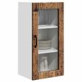 vidaXL Nástenný sklenený kabinet LUCCA Staré drevo 40 x 31 x 80 cm