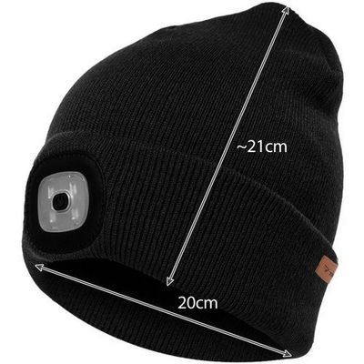 Čiapka s čelovkou USB Trizand 22663, čierna