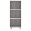 vidaXL Komoda sivý dub sonoma 34,5x32,5x90 cm kompozitné drevo