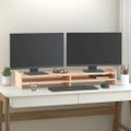 vidaXL Stojan na monitor 100x27x15 cm masívna borovica