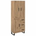 vidaXL Highboard 2 ks Remeselný dub 69,5 x 34 x 180 cm
