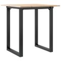 vidaXL Jedálenský stolík v tvare O 60x60x75 cm borovica a oceľ