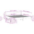 vidaXL Posteľný rám so zásuvkami biely 200x200 cm borovicový masív