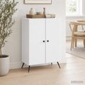 vidaXL Servírovacia skriňa Biela s vysokým leskom 66 x 34,5 x 90 cm