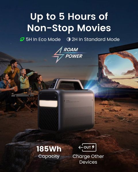 Anker Nebula Mars 3/ Projektor/ DLP/ Full HD/ Dolby Audio/ Bluetooth/ Wi-Fi/ přenosný/ černý Projektor, 1000 ANSI lm, 1080p, Android TV 11.0, 40W Dolby, 185 Wh baterie, IPX3, DLP, Wi-Fi, Bluetooth 5.1