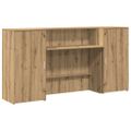vidaXL Recepčný stôl dub artisan 200x50x103,5 cm kompozitné drevo