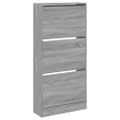 vidaXL Botník sivý dub sonoma 60x21x125,5 cm spracované drevo
