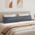 vidaXL Vankúše na pohovku 2 pcs Tmavo šedá 200 x 40 cm