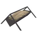 vidaXL Žľab na krmivo pre hospodárske zvieratá Čierna 111 x 76 x 38 cm