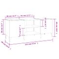 vidaXL Skrinka na platne biela 121x38x48 cm kompozitné drevo