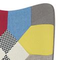 vidaXL Relaxačné kreslo s podnožkou vzor patchwork látkové