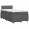 vidaXL Posteľ boxspring s matracom Tmavosivá 120 x 190 cm Látka