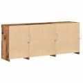 vidaXL LED komoda Staré drevo 162 x 37 x 67 cm Kompozitné drevo